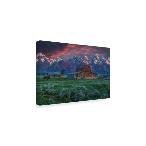 Galloimages Online 'Grand Teton Mormon Barn At Sunrise' Canvas Art,30x47